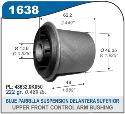 IM BUJE PARRILLA SUP. DEL. TOYOTA HILUX 4X2 / 4X4 / SW4 05/...