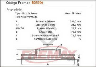 IM DISCO FRENO DEL. (V) JEEP CHEROKEE - 99/01