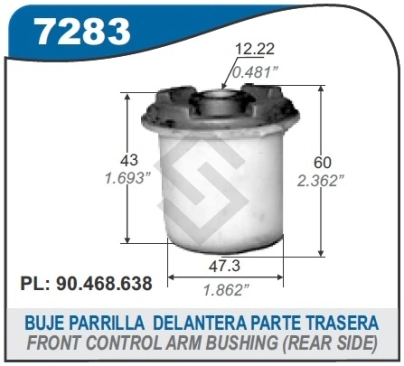 CH BUJE PARRILLA DEL. PARTE TRAS. - NUEVO VECTRA / ASTRA / ZAFIRA