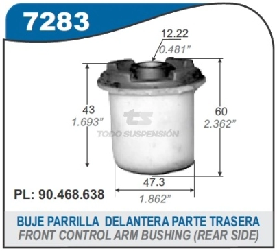 CH BUJE PARRILLA DEL. PARTE TRAS. - NUEVO VECTRA / ASTRA / ZAFIRA