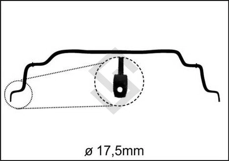 FD BARRA ESTAB.DEL.REF.ESCORT/ORION/POINTER  17.50MM