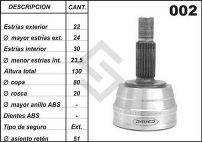 VW JTA.HOMOC. GOL/GACEL/SENDA/SAVEIRO/CARAT C/KIT