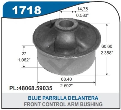 IM BUJE PARR. TOYOTA COROLLA 02/08 - PARTE TRAS. GRANDE PESTAÑA 