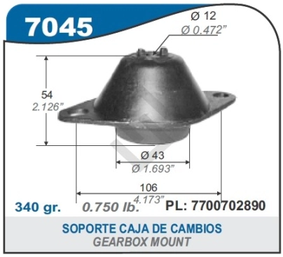 RT SOP. CAJA 5 VEL. TRAFIC - NAFTERO / DIESEL