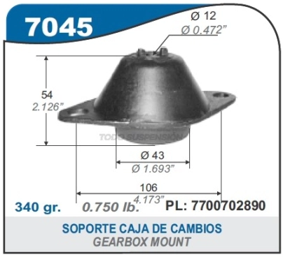 RT SOP. CAJA 5 VEL. TRAFIC - NAFTERO / DIESEL