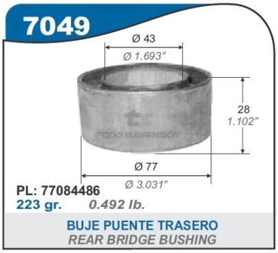 RT BUJE PUENTE TRASERO CLIO / MEGANE
