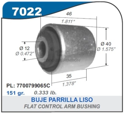 RT BUJE PARRILLA CLIO - RECTO
