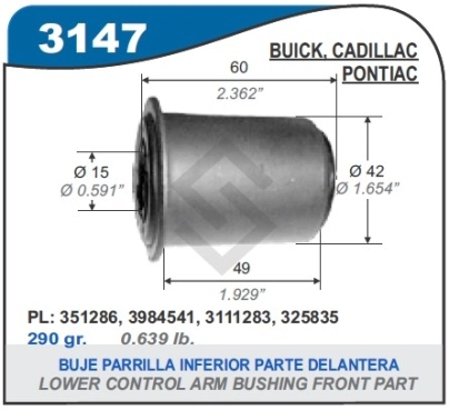 CH BUJE PARRILLA INF. BLAZER / S-10 - CHICO