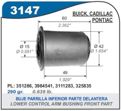 CH BUJE PARRILLA INF. BLAZER / S-10 - CHICO