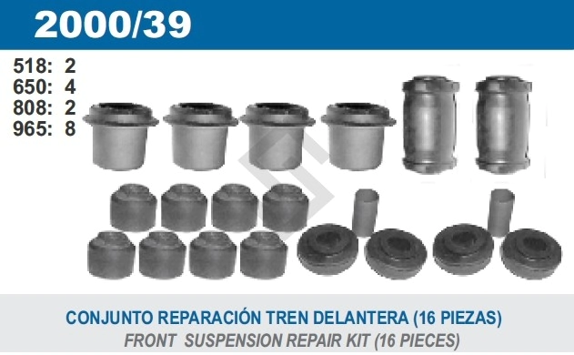 FD KIT BUJES SUSP. DEL. TAUNUS (16 PIEZAS)