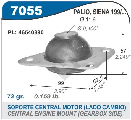 FT SOPORTE MOTOR PALIO/SIENA - LADO CAMBIO