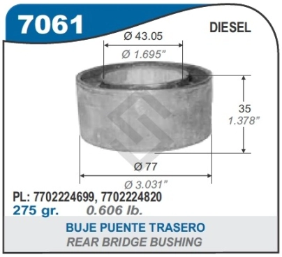 RT BUJE PUENTE TRAS. MEGANE
