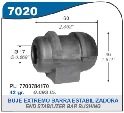 RT BUJE BARRA ESTAB. R.19/EXPRESS/CLIO - PUNTA