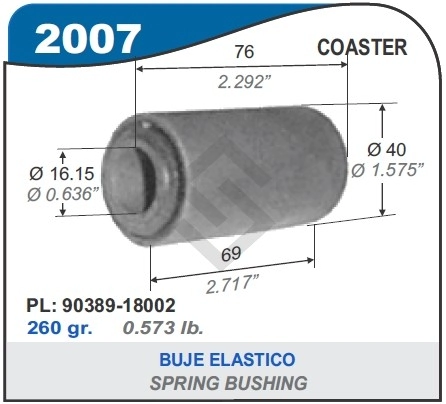 IM BUJE ELASTICO TOYOTA MICRO COASTER (90389-18002