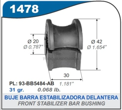 FD BUJE BARRA ESTAB. MONDEO - DIAM. 20MM