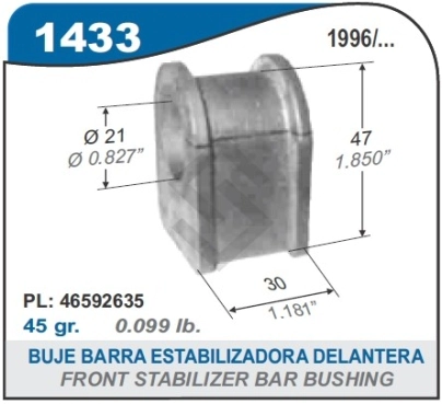 FT BUJE BARRA ESTAB. CENTRAL  UNO/DUNA -DIAM.ALTO 46MM