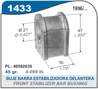 FT BUJE BARRA ESTAB. CENTRAL  UNO/DUNA -DIAM.ALTO 46MM