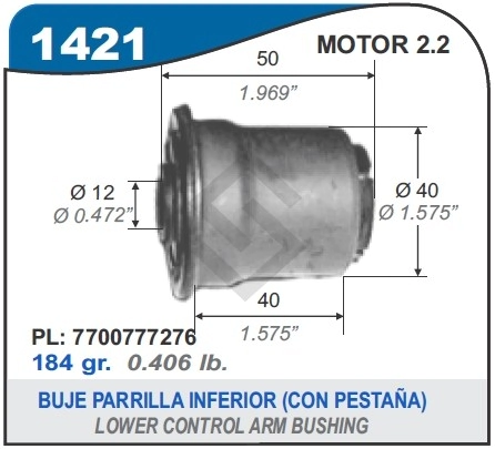 RT BUJE PARRILLA INF. R.21 C/PESTANA