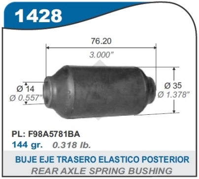 FD BUJE EJE TRAS.ELAST.POSTERIOR RANGER - REFORMA