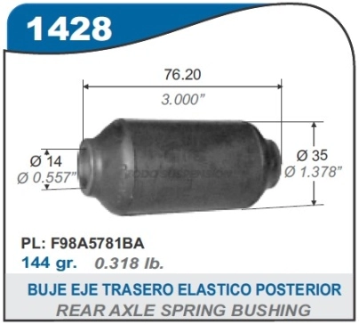FD BUJE EJE TRAS.ELAST.POSTERIOR RANGER - REFORMA