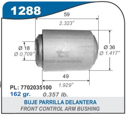 RT BUJE PARRILLA DEL.TRAFIC