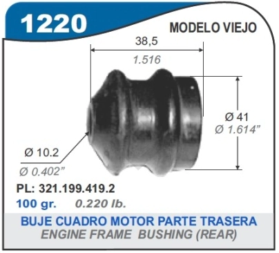 VW COJINETE SEMICHASIS TRAS. GACEL -PARTE POST.