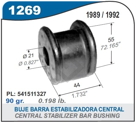 FD BUJE BARRA ESTAB.DEL ESCORT XR3 1.8 - GOMA