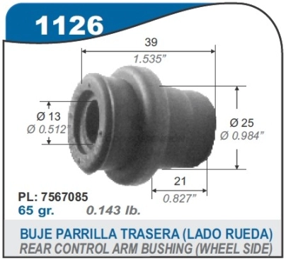 FT BUJE PARRILLA TRAS. DUNA/UNO/WEEKEND -L/RUEDA