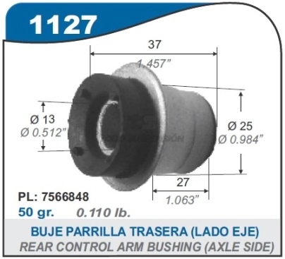 FT BUJE PARRILLA TRAS. DUNA/UNO/WEEKEND - L/EJE