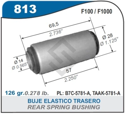 FD BUJE ELASTICOS TRAS.ANT.POST F.100/1000