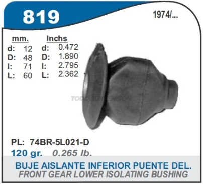 FD BUJE AISLANTE INF.PUENTE DEL. TAUNUS (LARGO)