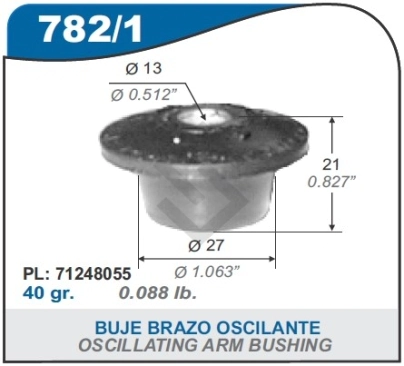 VD BUJE BRAZO OSCILANTE D.1500 /1800 - DIAM.13MM