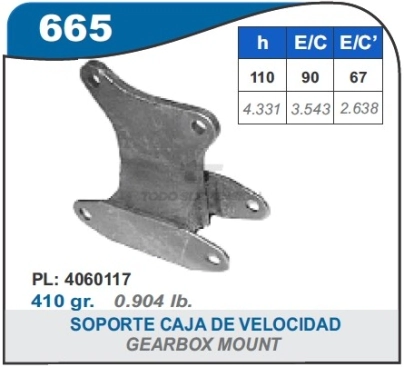 FT SOPORTE CAJA VEL. F.1500/1600/125