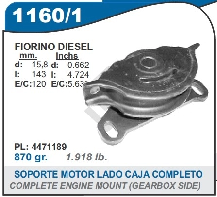 FT SOPORTE MOTOR L/CAJA F.147 DIESEL - COMPLETO