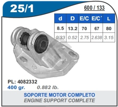 FT SOPORTE BRAZO AUXILIAR REENVIO F.600