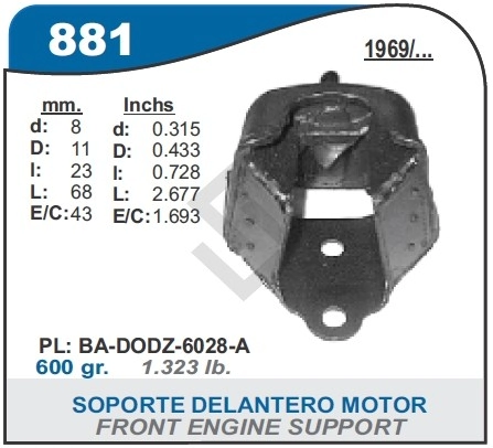 FD SOPORTE MOTOR DEL.FALCON 69 /...-