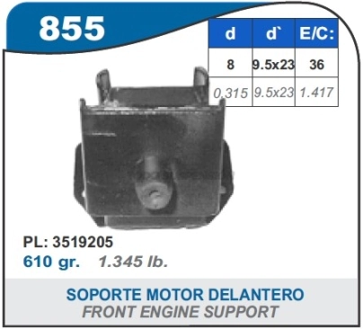 VD SOPORTE MOTOR DEL. D.1500/1800