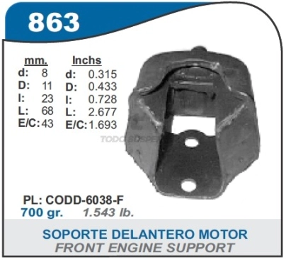 FD SOPORTE MOTOR DEL. FALCON - 60/69