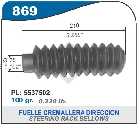 RT FUELLE CREMALLERA DIREC. GORDINI/DAUPHINE