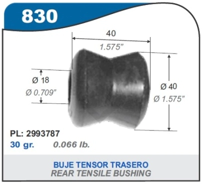 CH BUJE BARRA TRASERO CHEVETTE