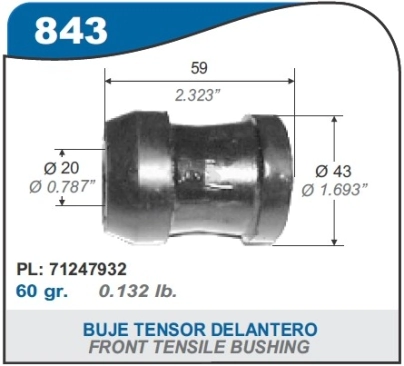 VD BUJE TENSOR DEL.D.1500/1800 (M/V)
