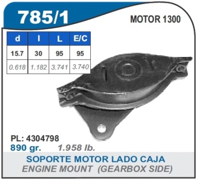 FT SOPORTE CAJA VEL. F.128 1300CC