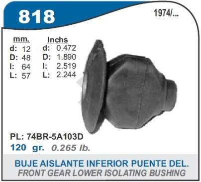 FD BUJE AISLANTE INF.PUENTE DEL. TAUNUS (CORTO)