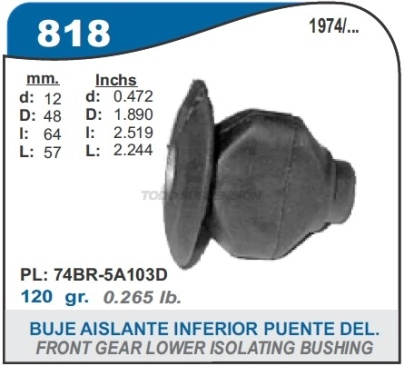 FD BUJE AISLANTE INF.PUENTE DEL. TAUNUS (CORTO)
