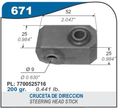 RT CRUCETA DE DIREC. R.12/18