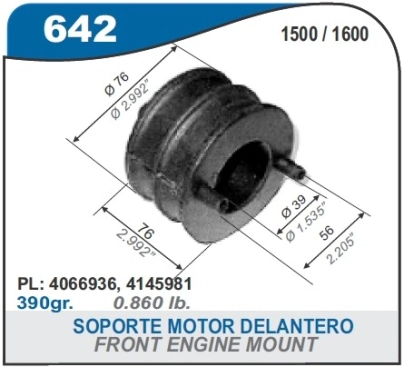 FT SOPORTE MOTOR DEL. FIAT 1500/1600 - TODOS