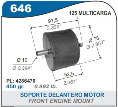 FT SOPORTE MOTOR DEL. FIAT - TODOS