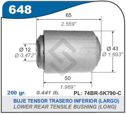 FD BUJE TENSOR TRAS.INF.POSTERIOR TAUNUS (LARGO)