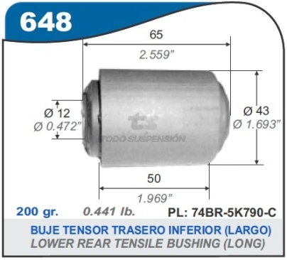 FD BUJE TENSOR TRAS.INF.POSTERIOR TAUNUS (LARGO)