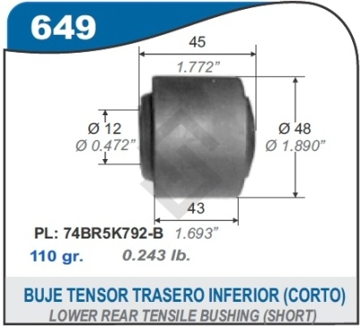 FD BUJE TENSOR TRAS.INF.ANTERIOR TAUNUS (CORTO)